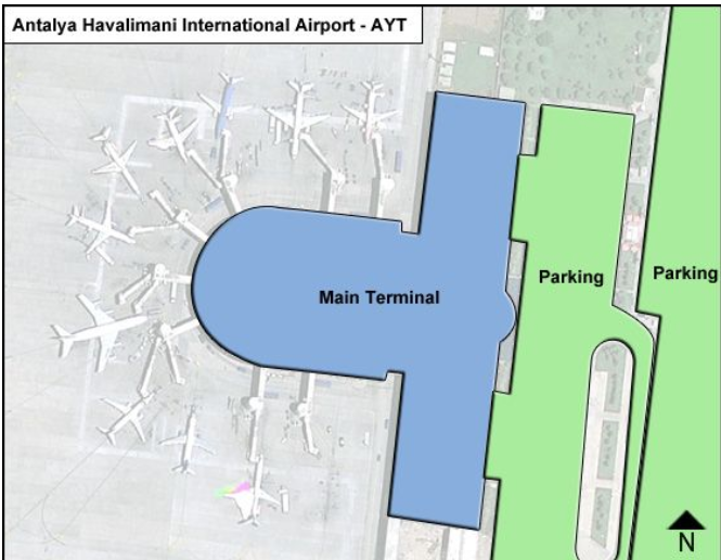 План аэропорта в анталии