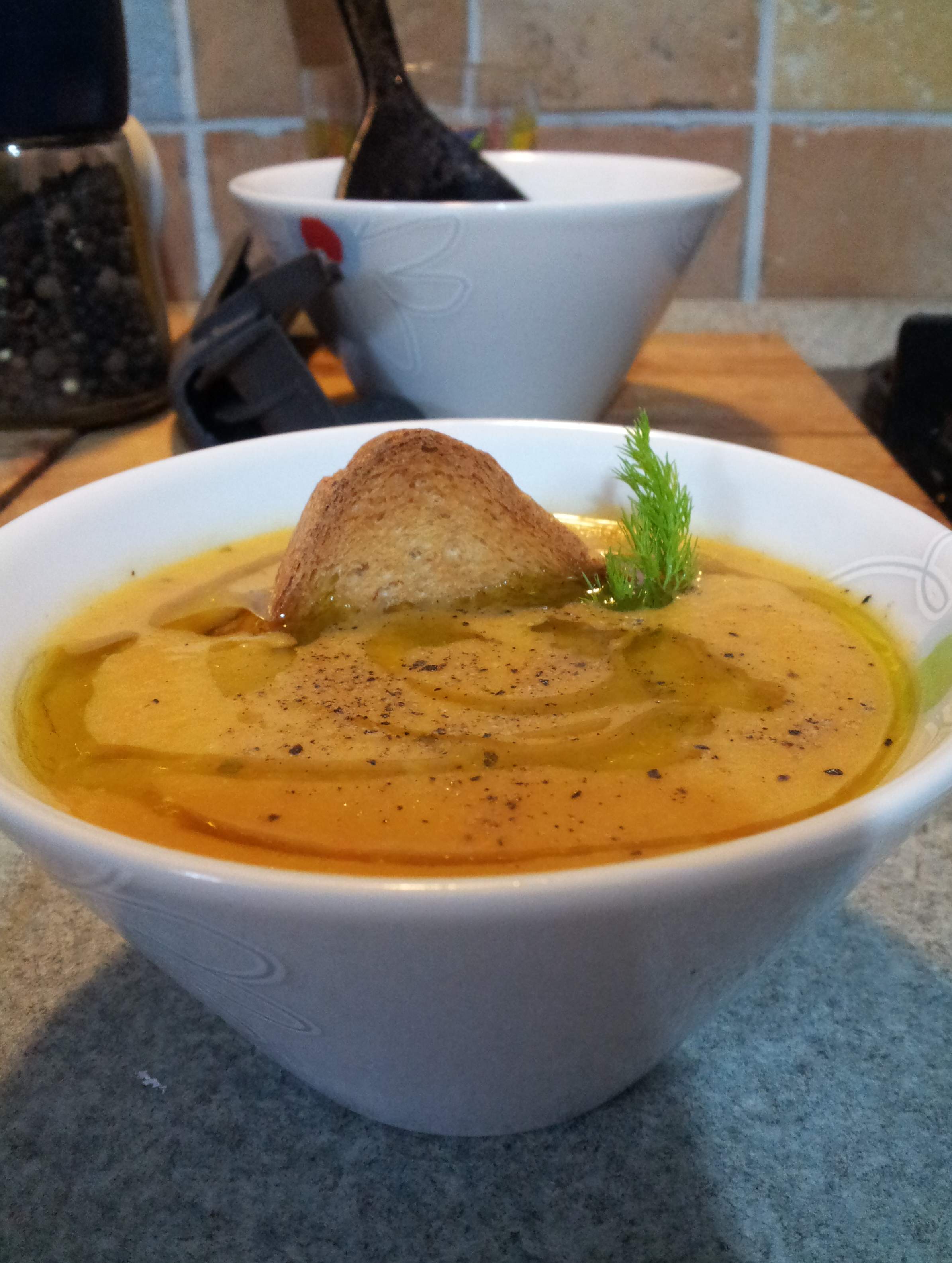 Суп-пюре из фенхеля и моркови
